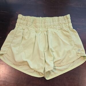 Athleta High Waist Green Shorts Lightweight Comfort